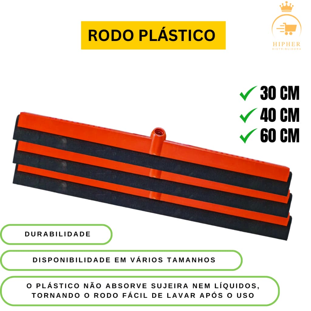 Rodo de Plástico - Ideal para Limpeza Rápida e Eficiente em Diversas Superfícies!