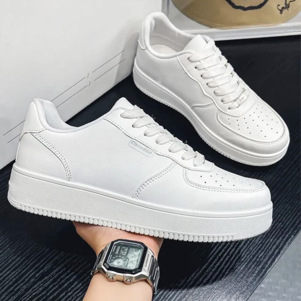 Tenis feminino casual branco skate academia confortavel leve e macio para dia a dia