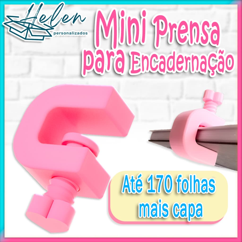 Mini Prensa para Encadernação Até 170 folhas mais capa
