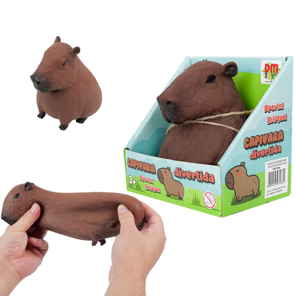Brinquedo Capivara Estica Divertida Anti Stress12 Cm - Dm Toys 7068