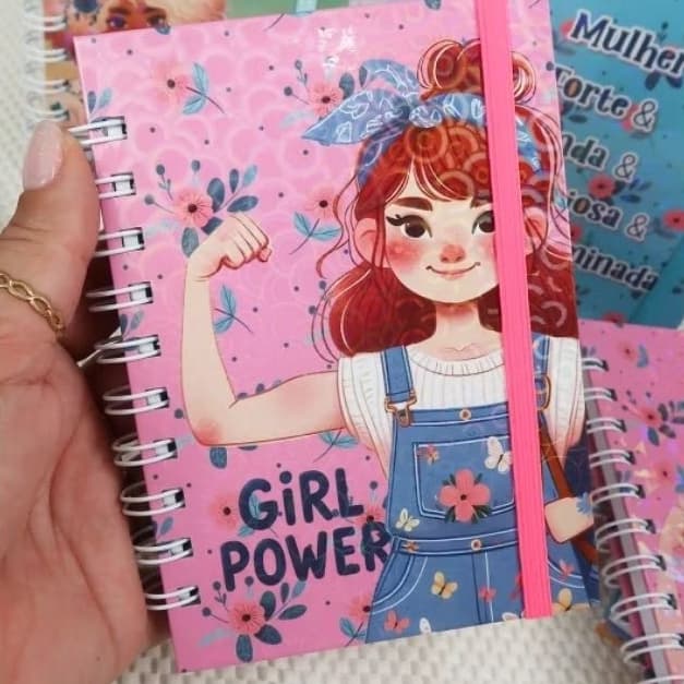 Caderneta Personalizada Dia da Mulher - Girl Power