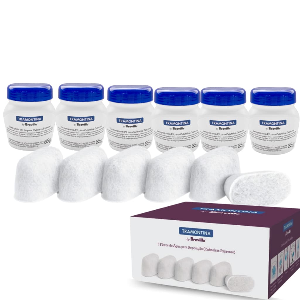 6 Detergente E Filtro Água Cafeteira Tramontina By Breville