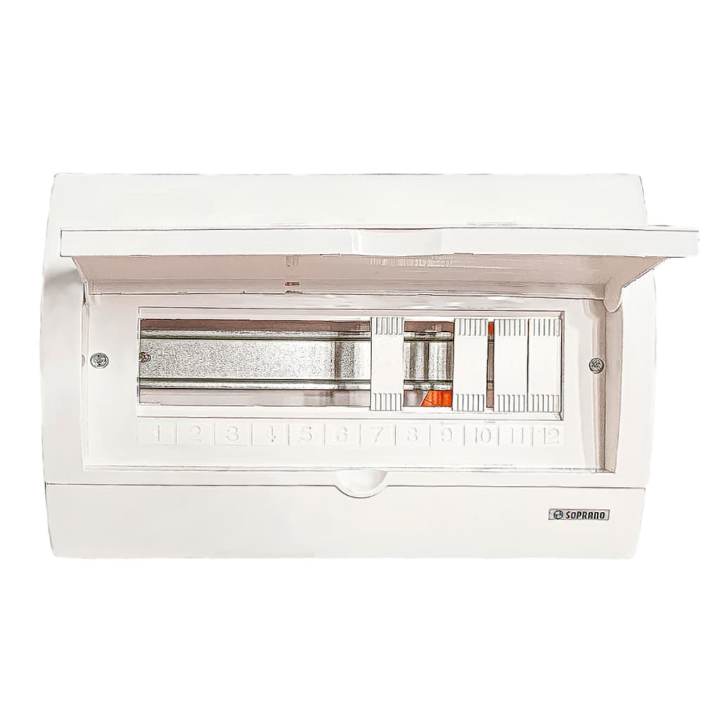 Quadro de Distribuição Soprano 12 Polos Porta Vertical Branca, 05129.0012.01