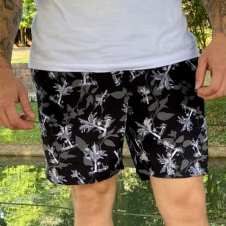 BERMUDA PLUS SIZE ESTAMPADA SHORTS DE BANHO MODA PRAIA TACTEL MAURICINHO MASCULINA VERÃO DYANJO