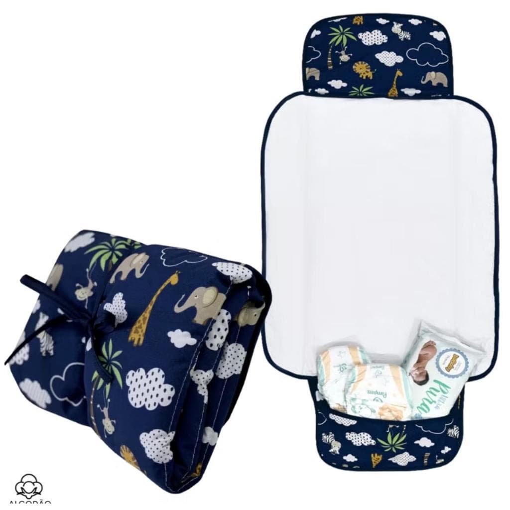 Trocador Portátil Impermeável bebê Estampado cm envio rápido fácil limpeza super prático