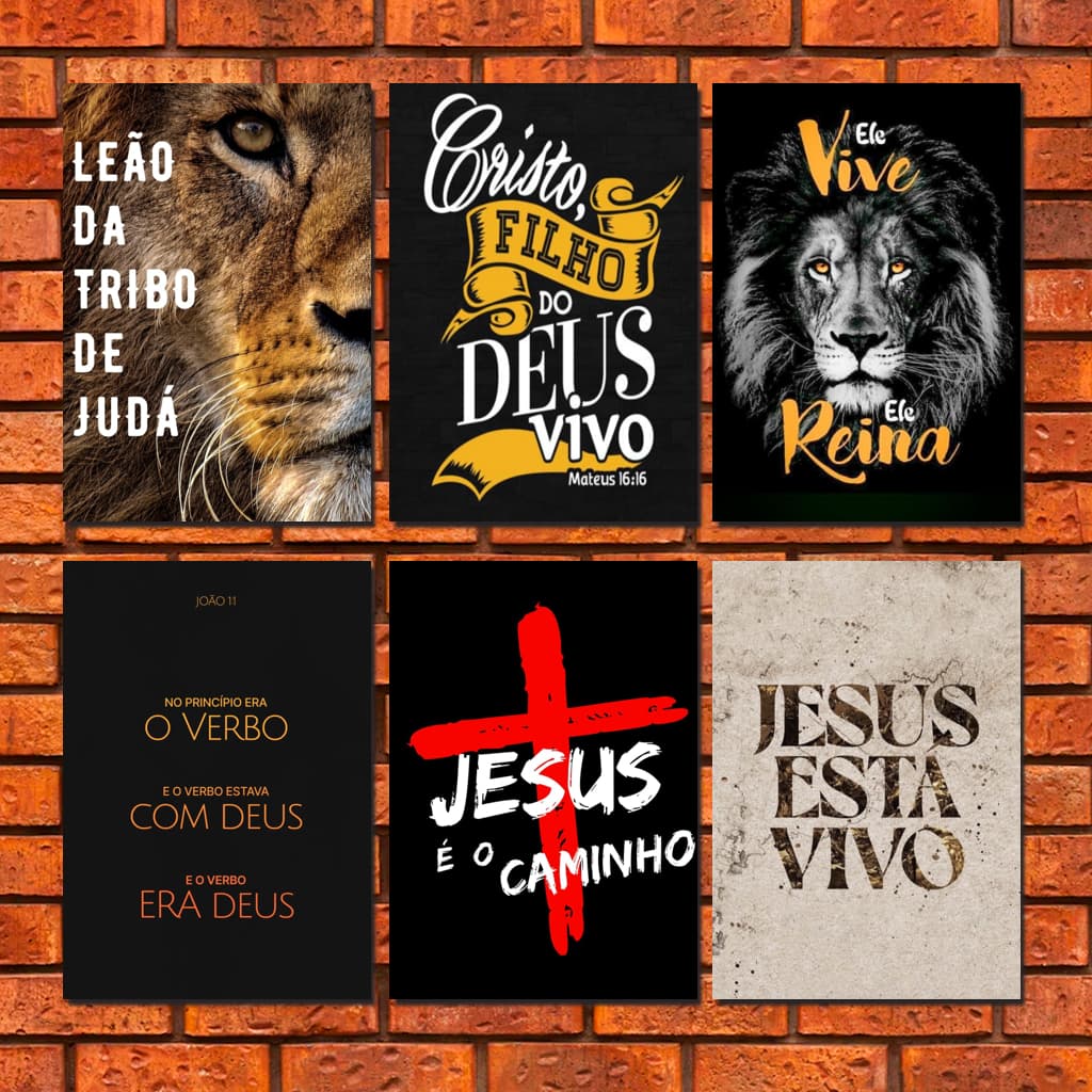 Placa Quadro Decorativa Gospel Jesus Decoração Quadros Decorativos
