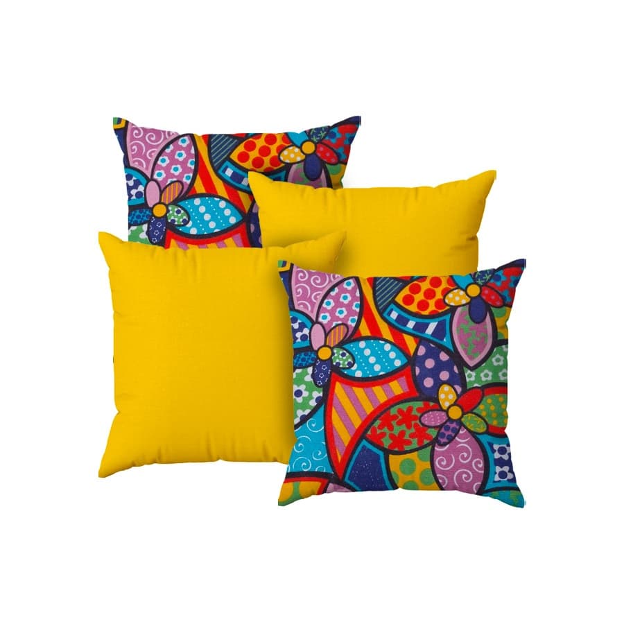 Kit 4 Capas Almofadas Decorativas Lindas C/ Ziper Sala Sofá