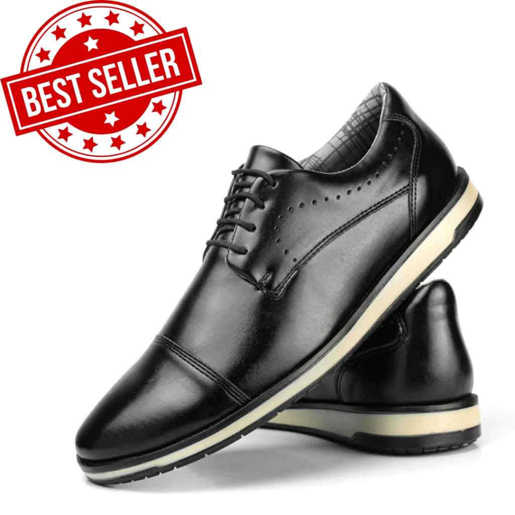 Sapato Masculino Social Oxford - Couro Ecológico Trabalho Advogado Igreja Esporte Fino Elegante