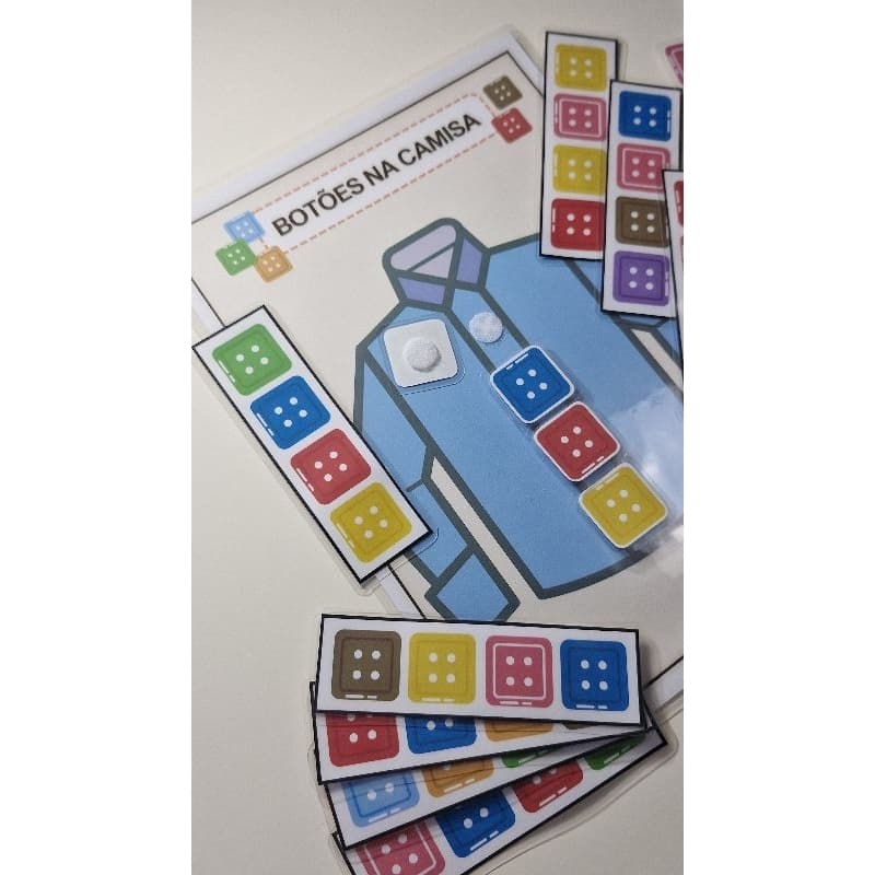 Recurso Pedagógico Botões na Camisa - Jogo Pedagógico