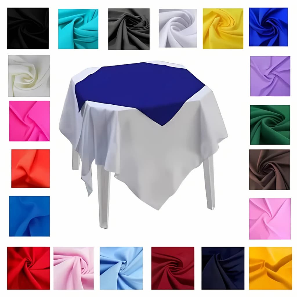 Kit 100 Toalhas de Mesa Cobre Manchas Oxford 0.75 x 0.75 com Bainha Para Buffet Festa - Luxo