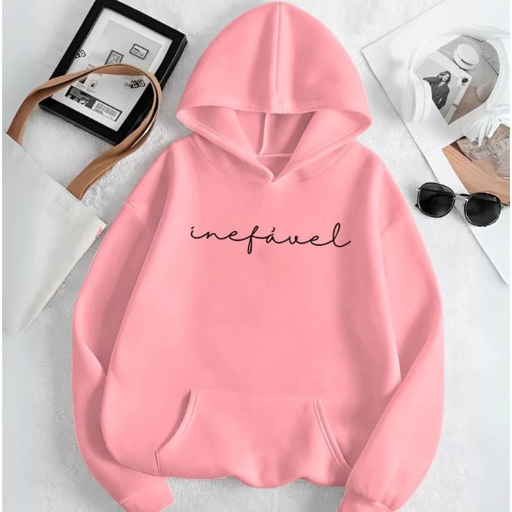 Moletom Unissex Blusa de Frio  Inverno Modinha Tecido Premium Estamp Inefável Confortável