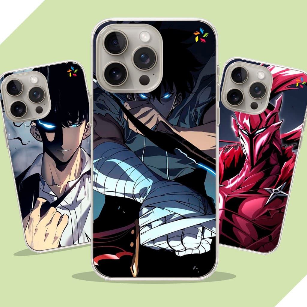 Capa Capinha personalizada Anti-Impacto - Coleção Solo Leveling, Anime - Para Todos Modelos de Celular