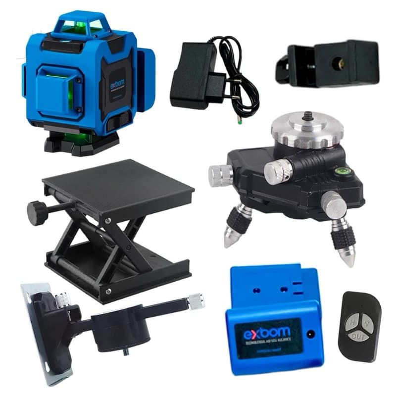 Nível Laser 4D Profissional 16 Linhas com Controle Remoto