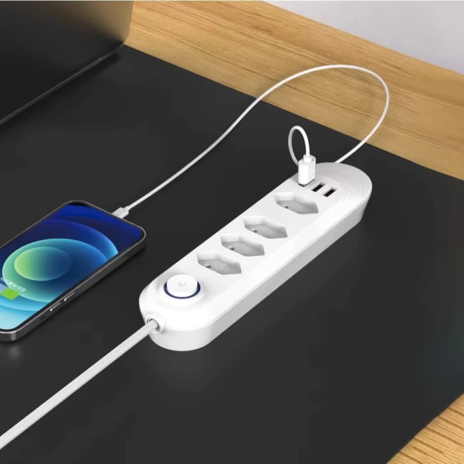 Tomada Elétrica Inteligente Filtro de Linha Proteção ZOV 3 USB Proteção contra Picos