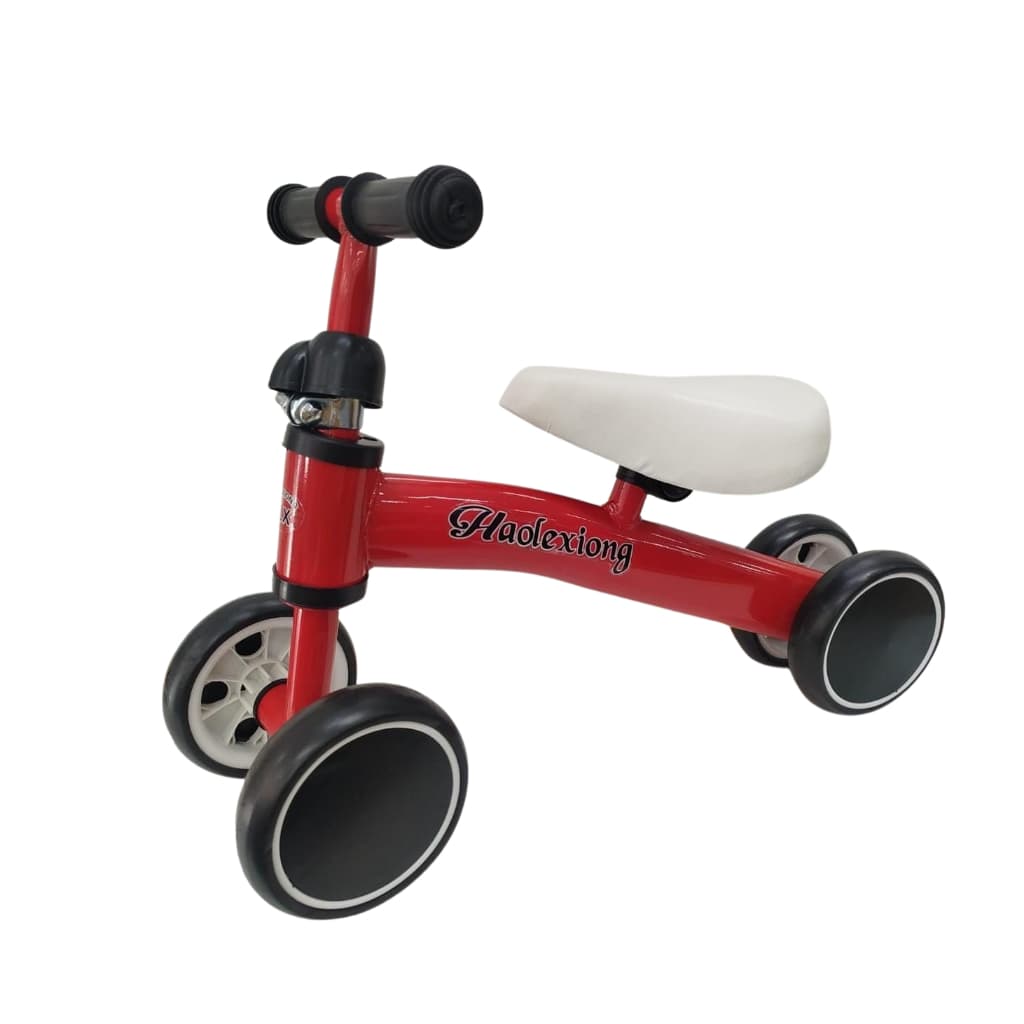 Bicicleta De Equilíbrio Sem Pedal Infantil 4 Rodas Balance Bike Bate Pé Andador
