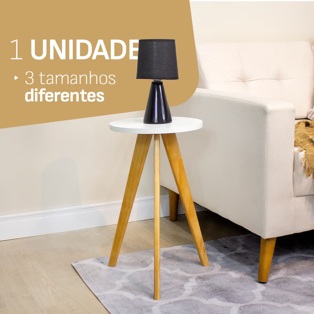 Mesa de Centro, Mesa Lateral,Mesa de Cabeceira,Mesa Apoio Pé Palito de Madeira Maciça Envio Imediato