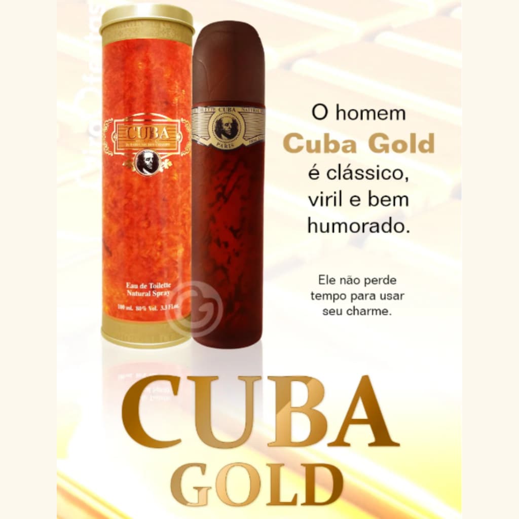 Perfume Cuba Paris Cuba Gold Edt 100ml Masculino Promoção Original Envio Imediato