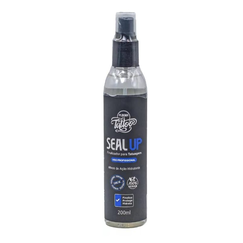 Seal Up Mboah | Finalizador para Tatuagem, Selante Fecha os Poros – Spray 200ml TATTOO