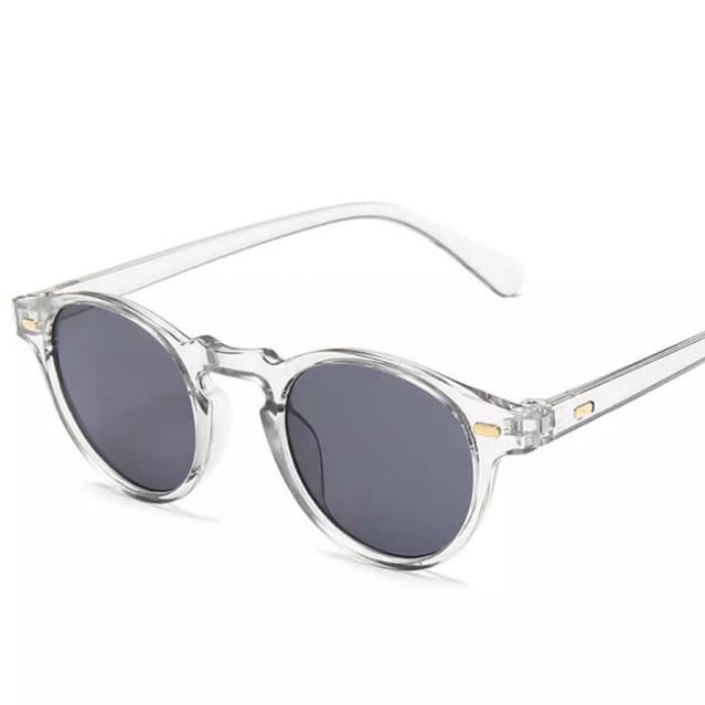 Óculos Redondo Cinza Transparente Polarizado Redondo Proteção uv400