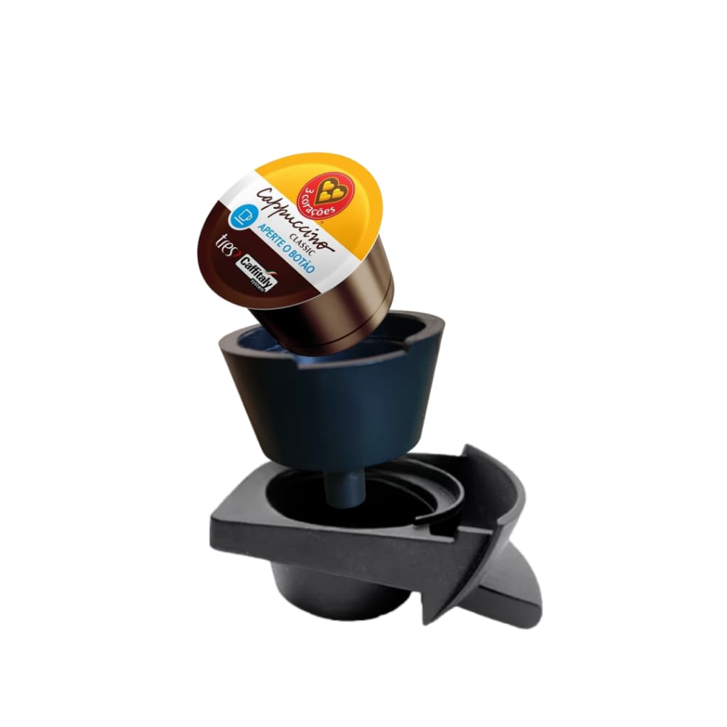 1x Adaptador Cápsulas Três Corações Para Cafeteira Dolce Gusto Preto