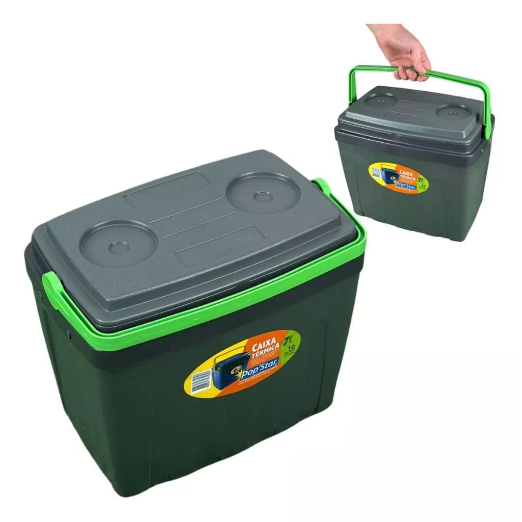 Mini Caixa Termica Cooler 7 Litros Com Alça 10 Latas Pequena Pop Star