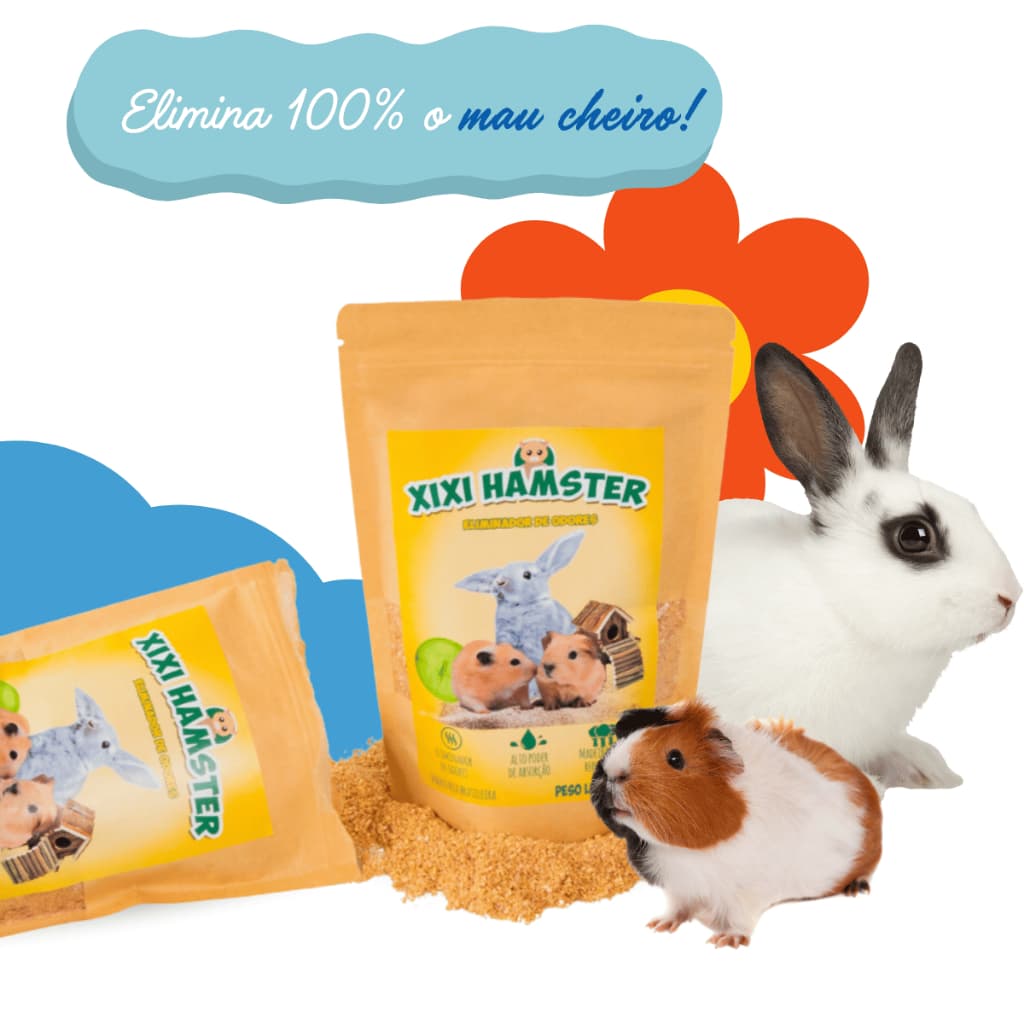 Xixi Hamster Eliminador de Odores para Gaiola e Viveiros de Roedores Easypet & House - 200 g