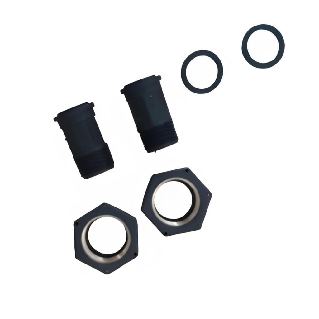 Kit Extremidade Tubo Tubete Adaptador Longo 3/4 P/ Cavalete Hidrômetro SABESP PVC Rosca de Latão Preto