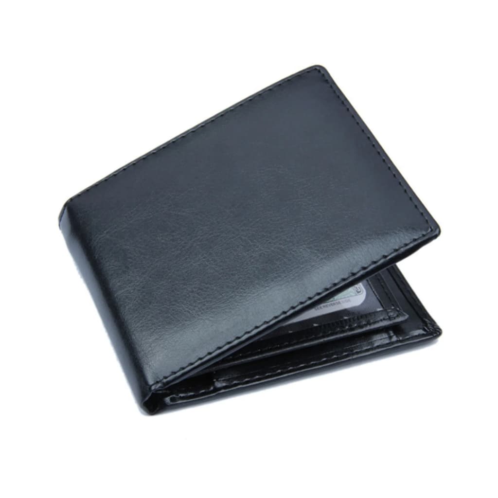 Carteira Masculina Couro Preta Pequena Slim Porta documentos Cartão Premium Resistente