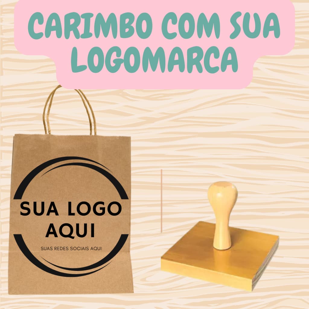 Carimbo de Logo Personalizado | Suas embalagens perfeitas - de 3cm a 9,5cm