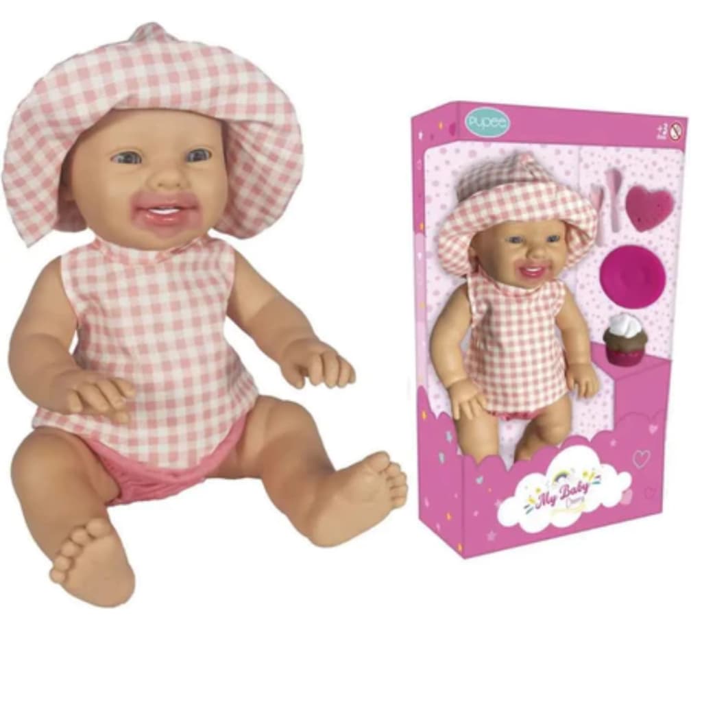 Brinquedos Para Meninas Boneca Bebe Cereja Com Acessórios
