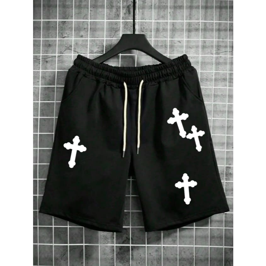 Bermuda Moletom Otima qualidade Urban Life estampa Cruz Y2K Saint New