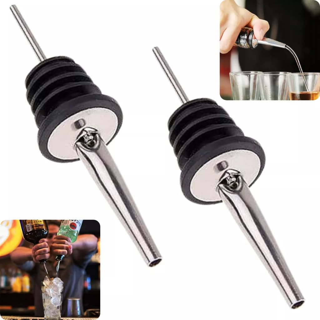 Bicos Dosador Silicone Aço Inox Bebida Azeite Vinho