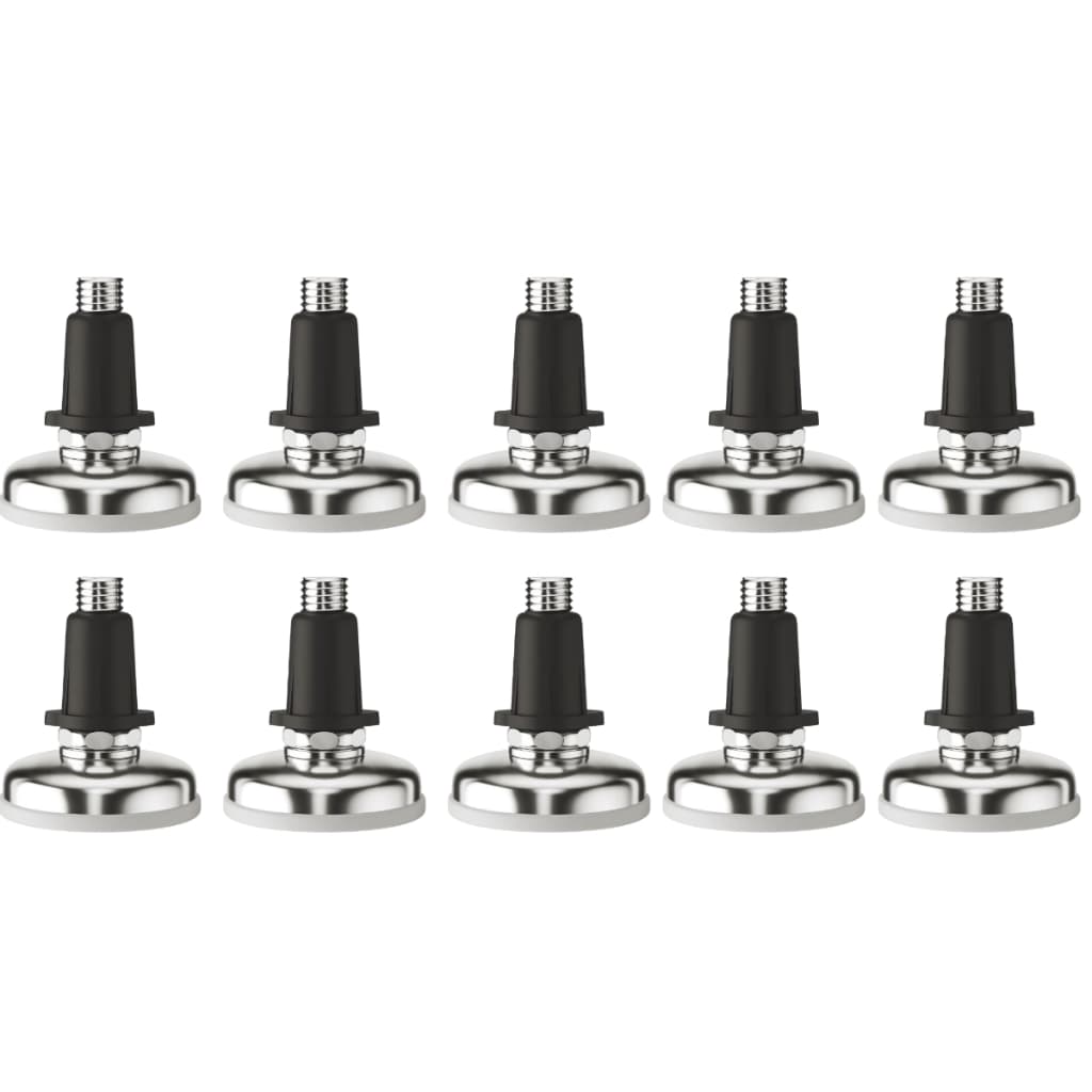 Kit com 10 Sapata Pé Nivelador Base 32mm Zincado