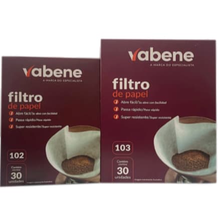 Filtro de Papel 102 ou 103 para Café Vabene 30 Unidades