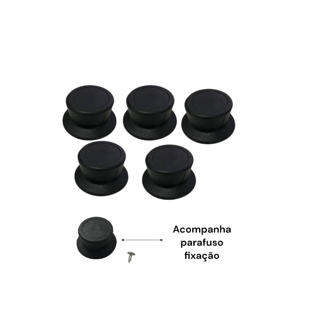 Pomel, Puxadores de Tampa de Panela Kit c/5 Unidades