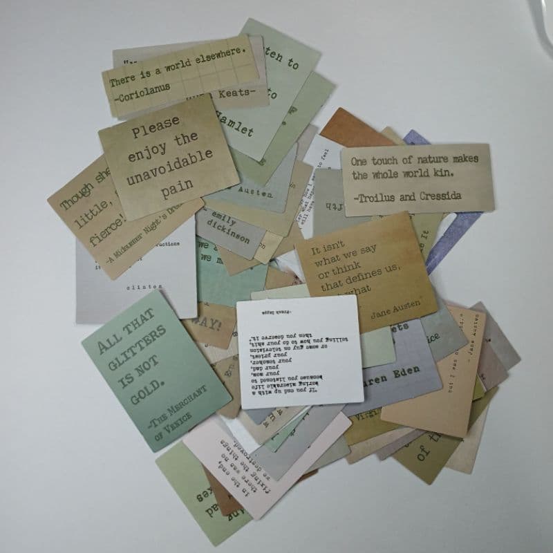 30  adesivos frases máquina de escrever para scrapbook, cadernos, planner, agenda