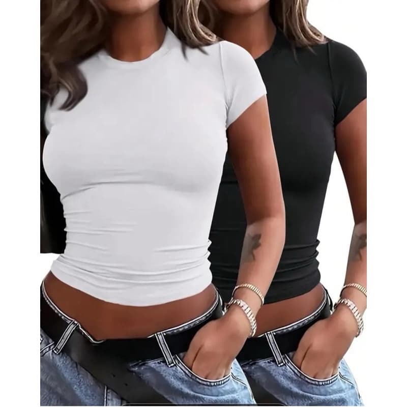 KIT 2 BLUSA BABY LOOK
