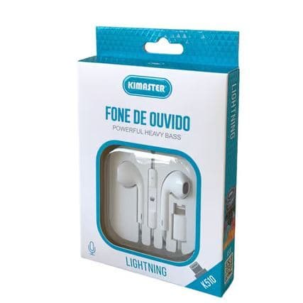 Fone com fio Kimaster  Powerful Heavy Bass Entrada LIGHTNING
