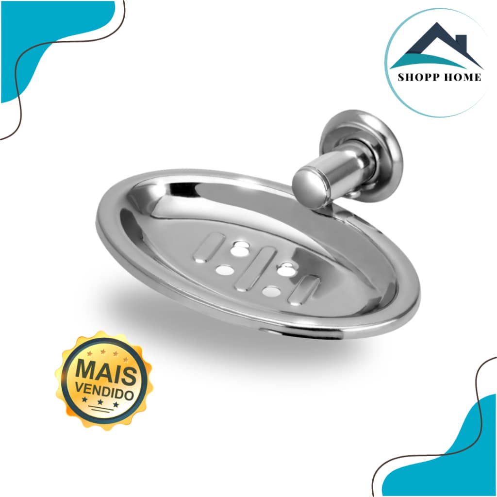 Saboneteira Porta Sabonete Parede Aço Inox Para Banheiro Ou Lavabo