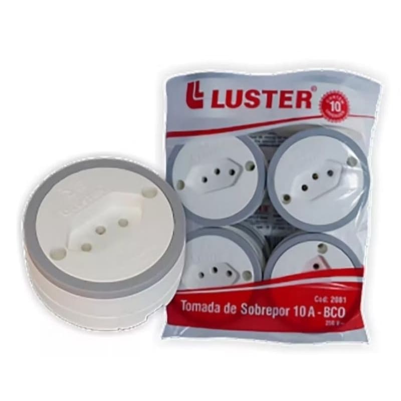 Tomada externa luster pacote com 10 unidades 10ampres