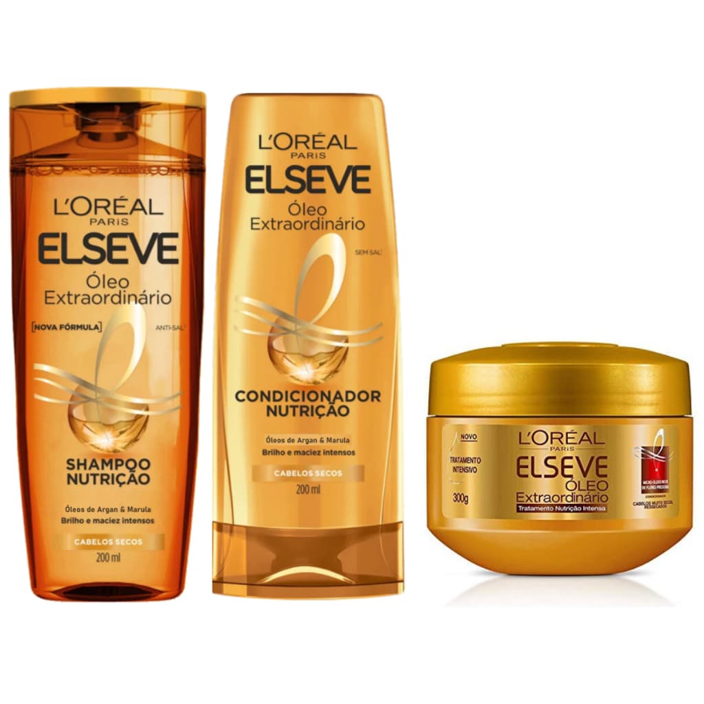 Kit Elseve Extraordinário - Shampoo, Condicionador e Máscara
