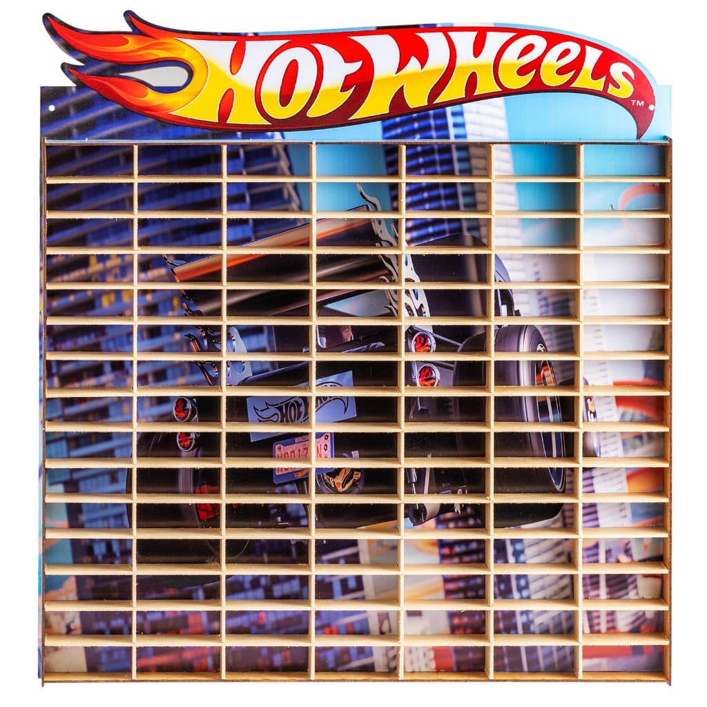 Porta carrinhos Hot wheels 105 carrinhos Mdf Adesivado Novidade