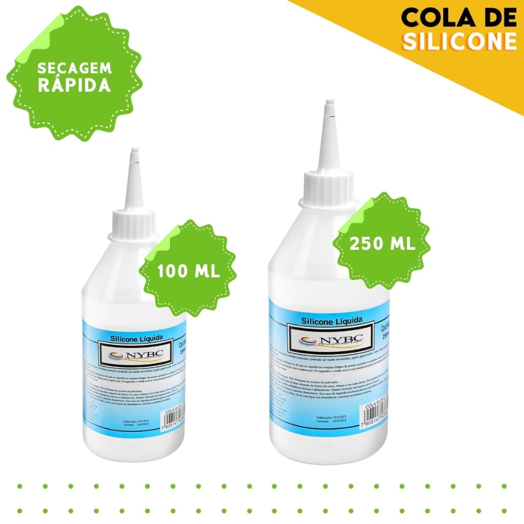 Cola de Silicone Líquida Transparente 100ML/250ML - NL