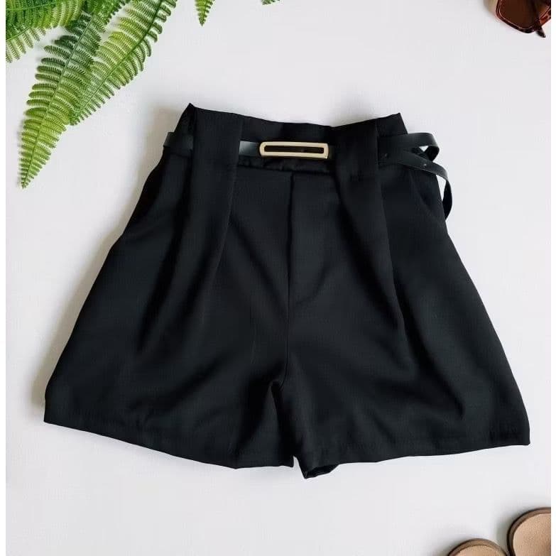 Short Alfaiataria Feminino Cintura Alta Com Cinto Social ENVIO IMEDIATO