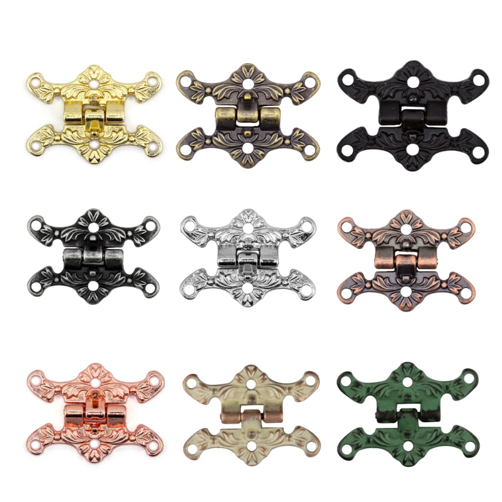 Dobradiça Butterfly 4 Peças Metal Zamac Decoração Artesanato Caixas Mdf + Parafusos Ferragem