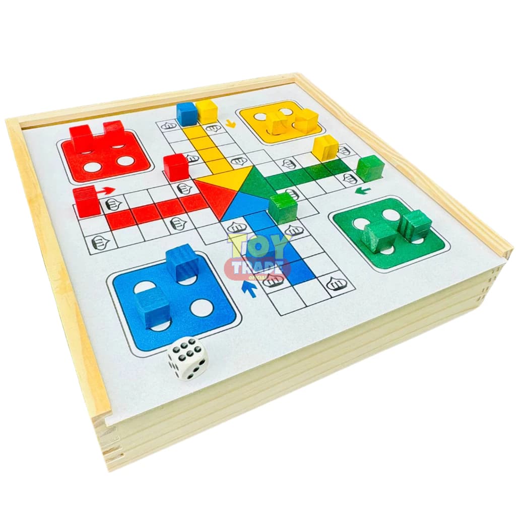 Jogos de Mesa 3x1 Dama, Ludo e Jogo da Velha Clássicos Toy Trade Oficial Brinquedos Educativos
