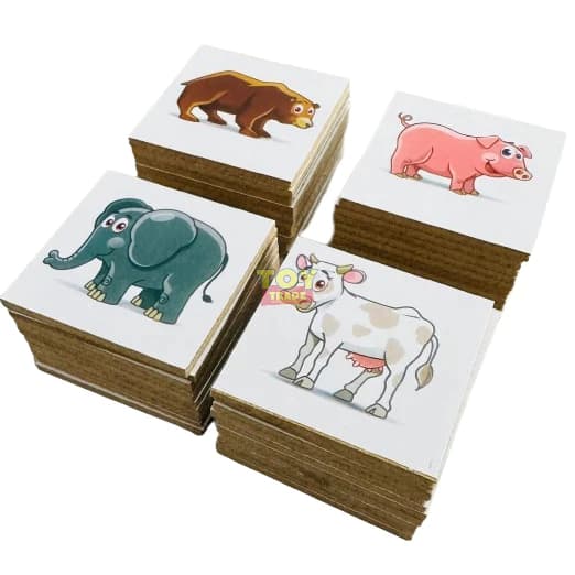 Jogo da Memória Animais 40 peças Brinquedo Educativo Pedagógico Figuras Alfabetização com Animais