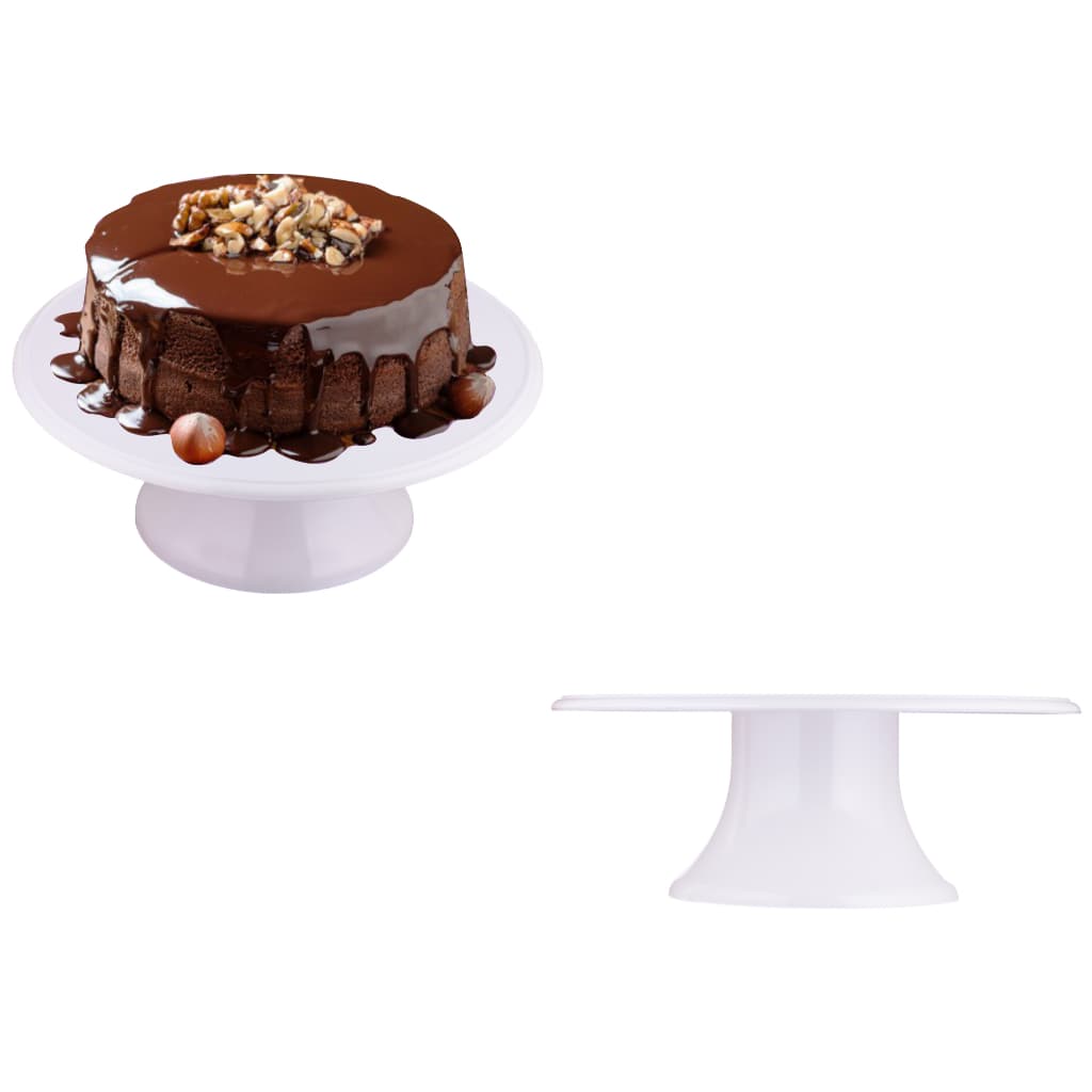 2 Boleira Lisa Grande - Suporte para Bolo - Bandeja para Doces - 26 cm