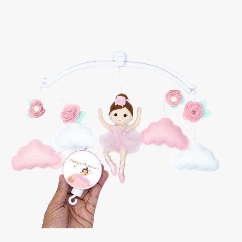 Móbile Bailarina Personalizado Musical e Giratório