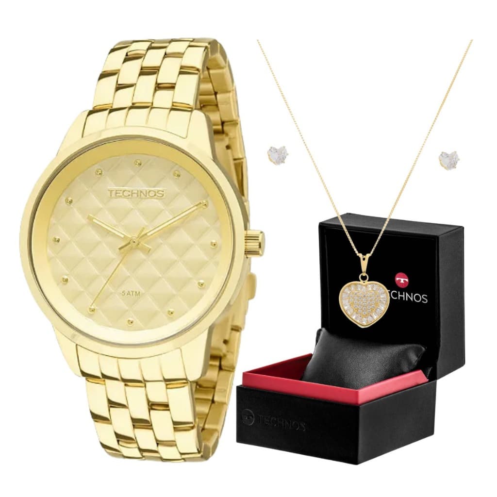 Relógio Technos Dourado Feminino Fashion - 2035lwm/4x Original + Nota fiscal